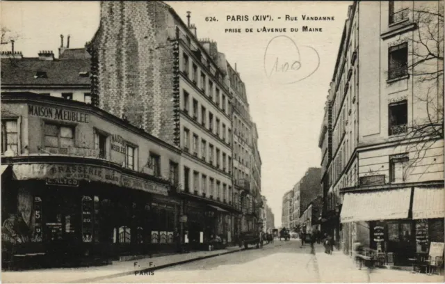 CPA PARIS 14e - Rue Vandamne prise de l'Avenue du Maine (56500)