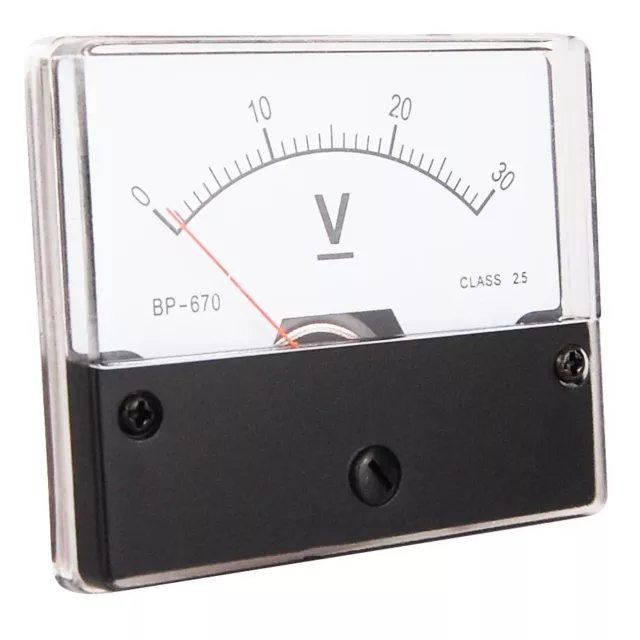 Einbau Messinstrument 0 - 30 V DC, Messgerät, Analog Voltmeter mit Shunt