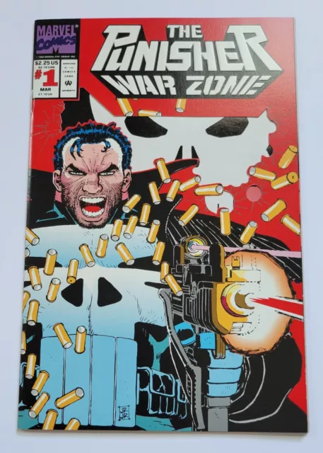 Marvel Comic The Punisher War Zone 1992 March #1 Die Cut Cover NM+