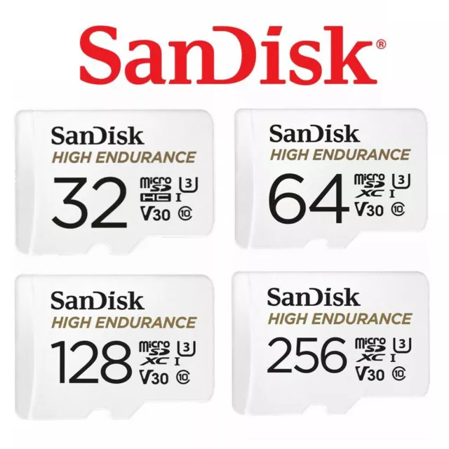 Dash Cam SanDisk High Endurance 32GB 64GB 128GB 256GB Micro SDXC Card Security