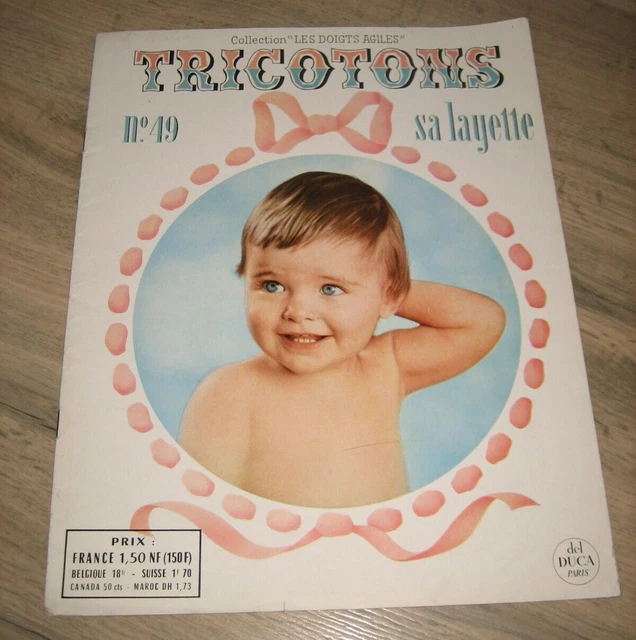 Catalogue De Tricot Vintage « Tricotons Sa Layette » N°50 Del Duca - Layette Bébé (Occasion Bon État)