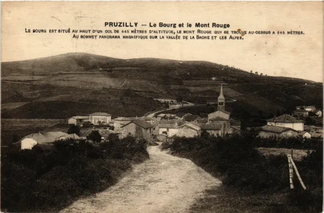 CPA Pruzilly Le Bourg et le Mont Rouge FRANCE (953277)