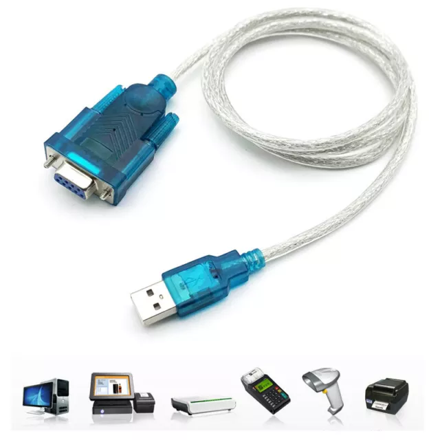 USB to Serial RS232 FEMALE 9 Pin DB9 COM Converter Adapter Cable Windows 7 8 10