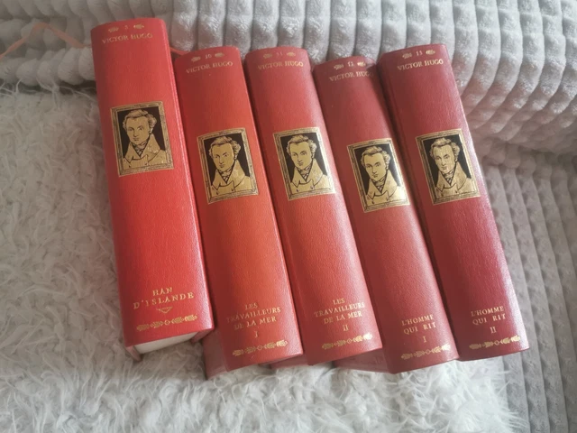 Jean de BONNOT Victor HUGO Œuvres 3,10,11,12 et 13 lot de livres anciens