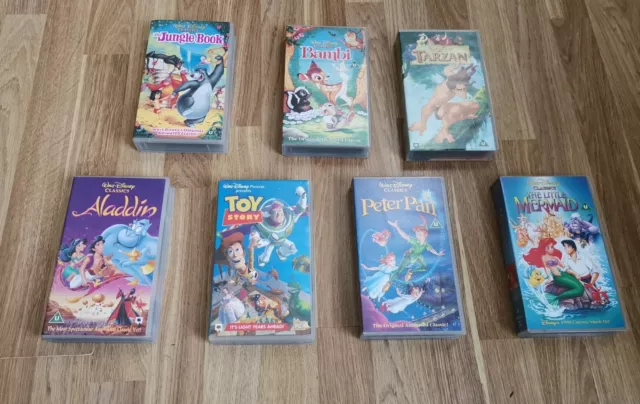 Job Lot 7 x WALT DISNEY VHS Video Tapes, Cartoons/Animation/KIDS  Various Titles