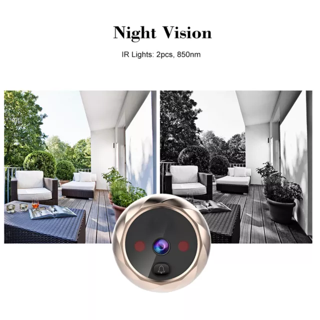 Digital Door Viewer Peephole Door  Doorbell 2.8-inch LCD Screen Night A4U7 3