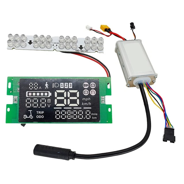 Compteur De Vitesse Pour Trottinette Kugoo - Écran LCD, Connecteur Étanche 6 Broches, Affichage Seulement