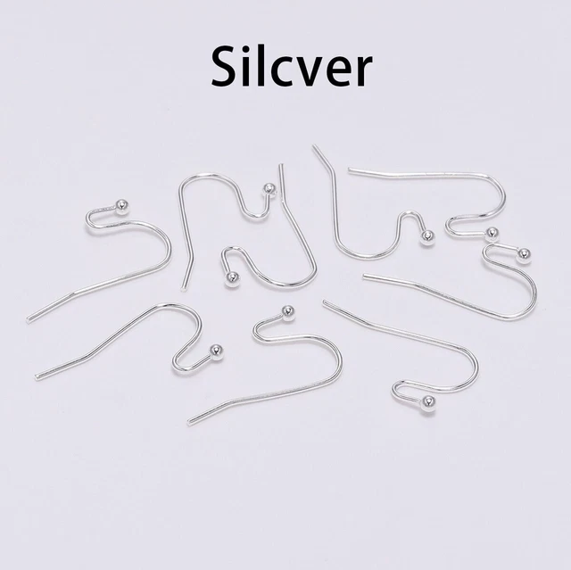 100pcs Earring Hooks Stainless Steel Ear Wire Connector Findings Jewelry Makings