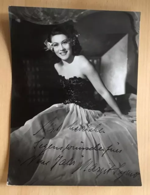 Margit Symo (Original-Autogramm auf Pressefoto '40er)