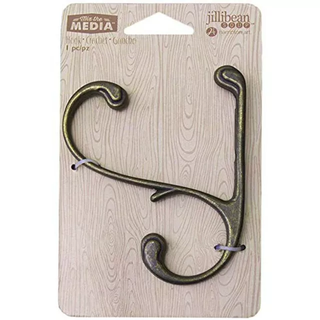 Hampton Art Jillibean Soup Mix The Media Metal 4.75"X3.25"X0.5" Dark Finish Hook