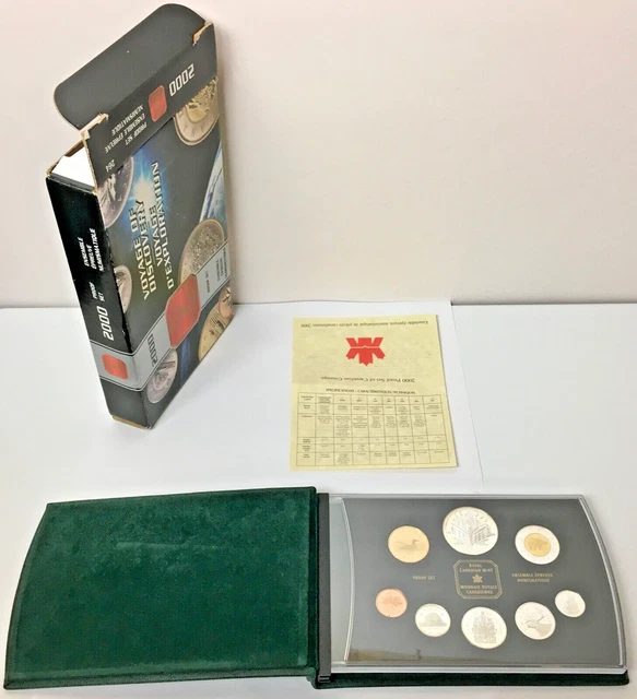 *CANADA* o.g.p. 8 coins "2000 SILVER PROOF SET"