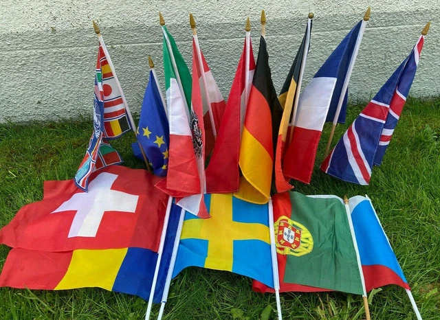 Drapeau Fanion Football Em Coupe Du Monde Allemagne France Autriche Portugal