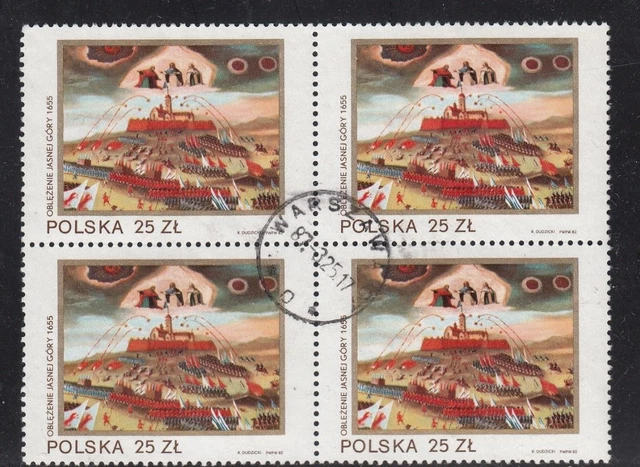 POLEN, 1982 Tschentochau 2819 im 4er Block gestempelt mit 2819 I, (25075)