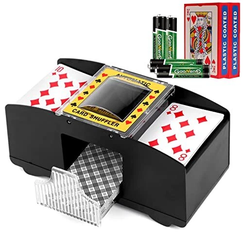 SZBJSMF Card Shuffler, Automatic Card Shuffler with 2 Deck 2 Deck with 2