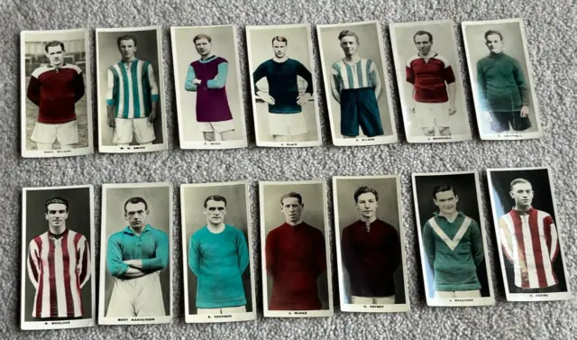14 1920's D C Thomson With the Editor's Compliments Real Photo Football Cards
