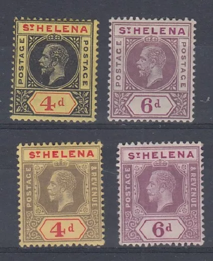 St Helena 1912- 1913 Sets MH . SG 83- 86