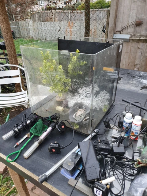 AQUA ONE  AquaNano 40 Aquarium Fish Tank (55L) with job lot of things for it