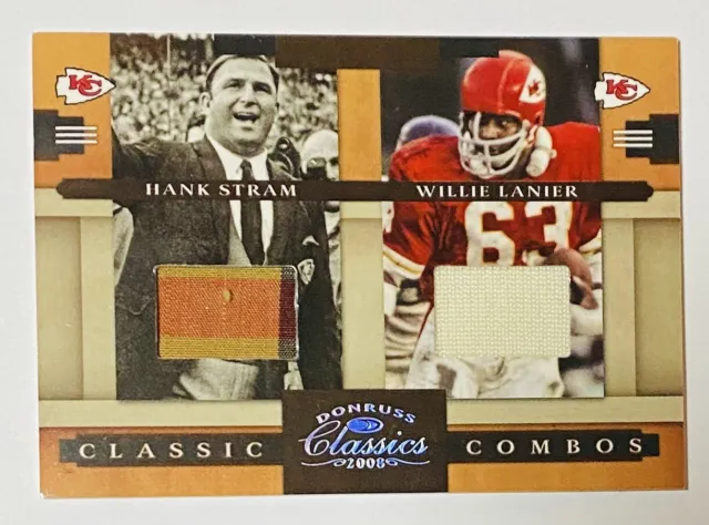 2008 Donruss Classics Combos Hank Stram Willie Lanier  5/250 Jersey Patch