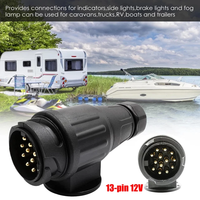 EURO 13 PIN Caravan Trailer Towing Towbar Lighting Board Electrics