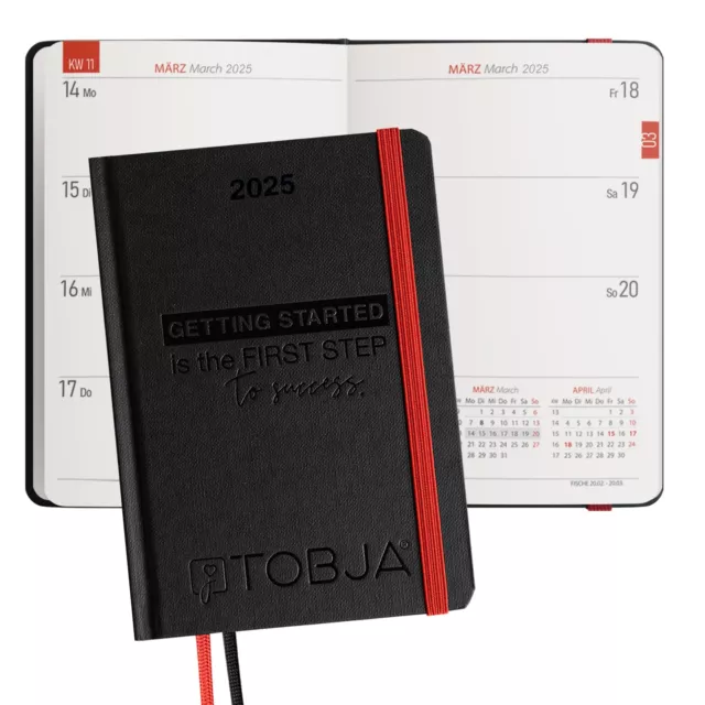 TASCHENKALENDER 2025 A6 Terminkalender Buchkalender Kalender Buch