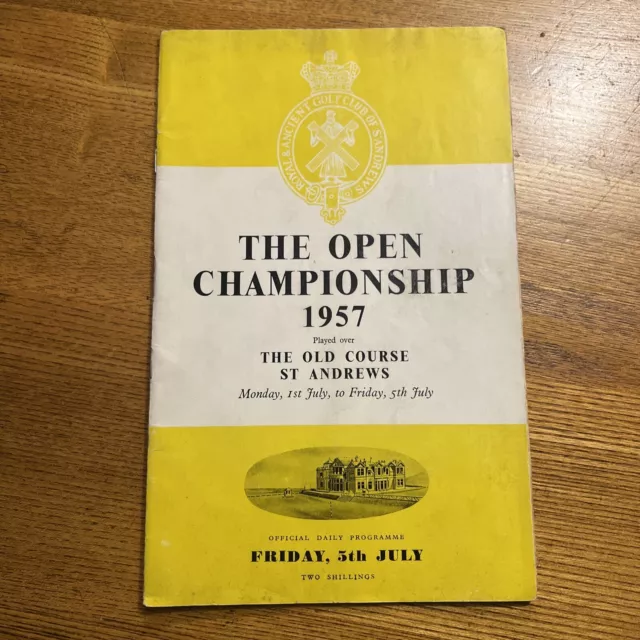 1957 Open Championship Programme St Andrews (Friday) Very Rare