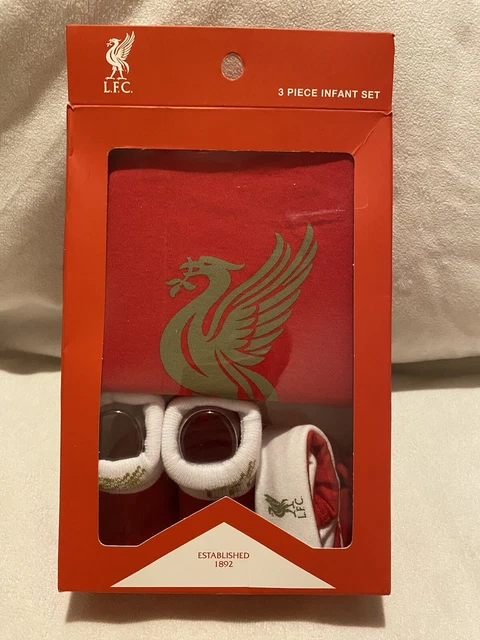 🟥BNIB🟥 Liverpool FC Official 3 Piece Infant Set Size 6-9 Months LFC RRP £29.99