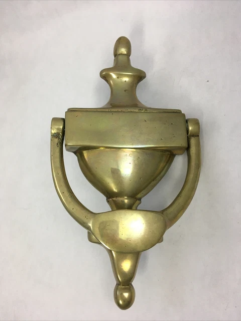 Polished Brass Door Knocker 7 3/4” Classic Design Vintage Decorative