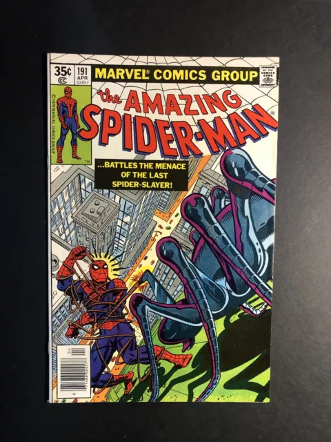 AMAZING SPIDERMAN #191 The Last Spider Slayer! Marvel Comic Book ~ VF/NM.