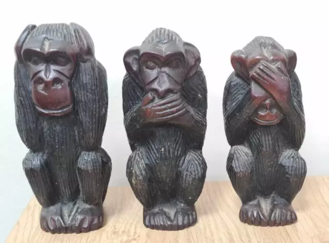 Handcarved Monkeys - See Hear Speak No Evil