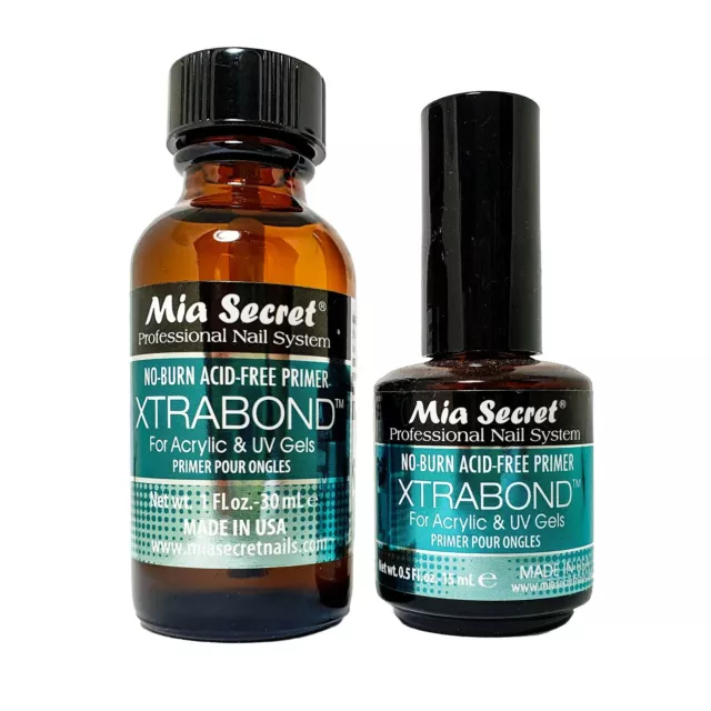 Mia Secret XTRABOND no Burn Acid FREE Primer .5oz/15ml OR1oz/30ml Acrylic&UVGels