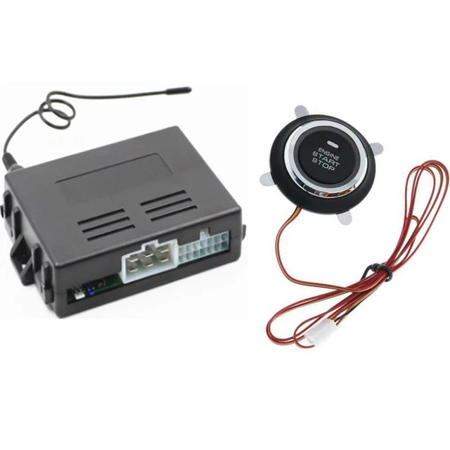 Car Engine Keyless Entry Alarm System Starter Stop Push Button Ignition Switch