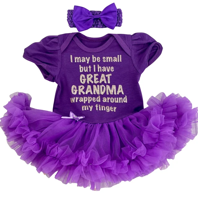 GRAZIOSO ABITO DA BAMBINA, TUTU ROMPER Neonato Citazione Nonna Nipote