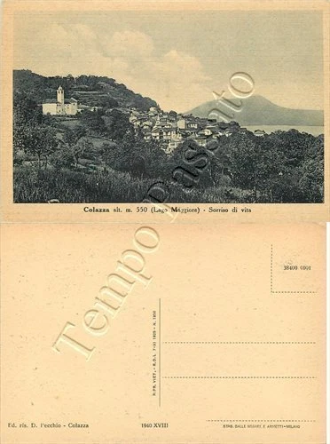 Cartolina di Colazza, panorama - Novara
