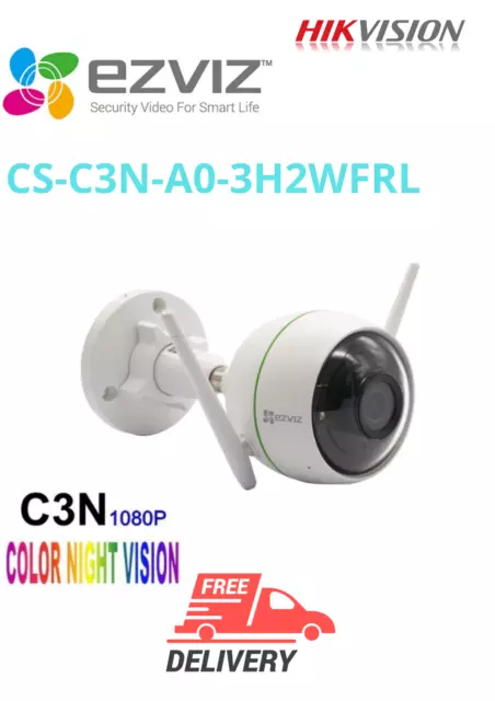 Hikvision EZVIZ CS-C3N-A0-3H2WFRL Farb-Nachtsicht-WLAN-Außenkamera 2,8 mm