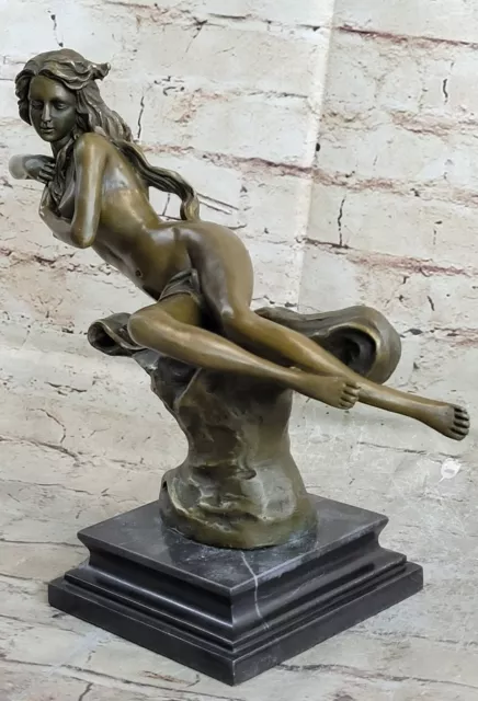 Bronze Sculpture DEAL Signed Art Deco Roaring C.1920S Nude Lad Statue