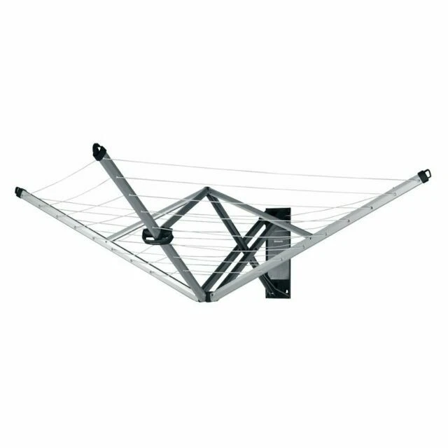 BRABANTIA 24M WALL Mounted Folding Washing Line Airer Cover 375842 £
