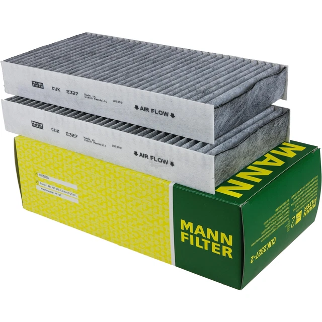 Filtre à Air D'habitacle MANN-FILTER CU 23 015-2 - Qualité Premium, Dimensions 233x115x32 Mm - 10