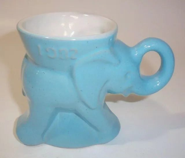 Vintage Frankoma 1982 Republican GOP Political Elephant Mug Cup