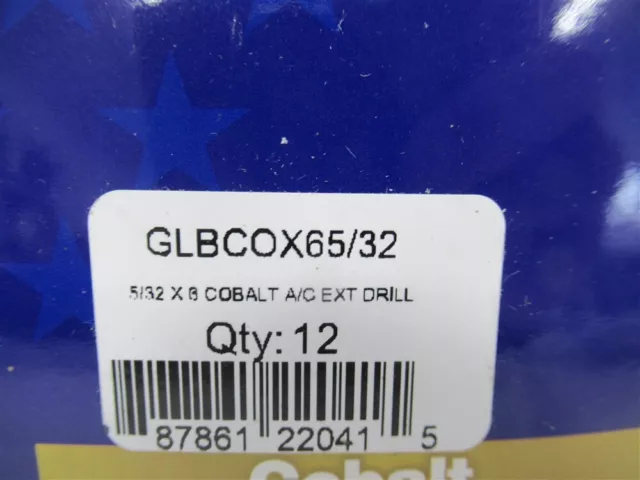 Drill America GLBCOX65/32 , 5/32"x 6" Cobalt Aircraft Extension Drill Bit ,PK 12 2