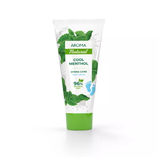 Aroma Natural Foot Cream, Cool Menthol / 2 pack