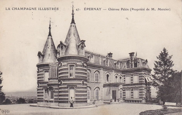 Cpa -- Epernay Chateau Pekin Property Of M Mercier Circulate In 1913 746.C