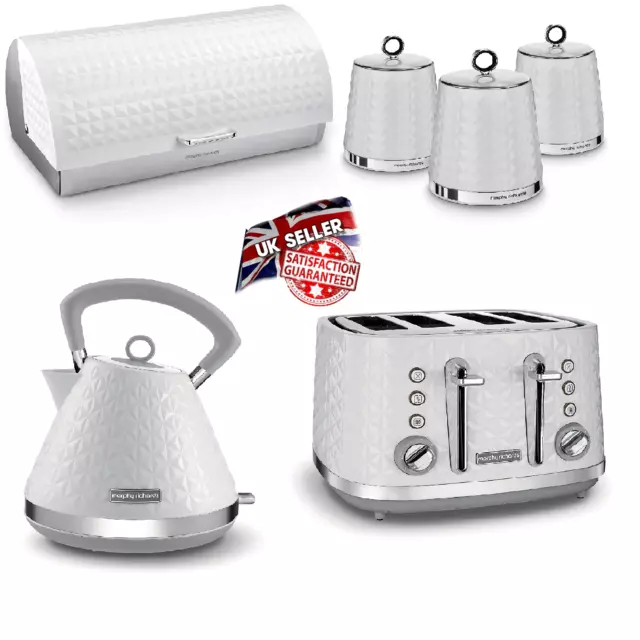 Juego completo de 4 rebanadas de tostadora Morphy Richards Kettle y almacenamiento de cocina