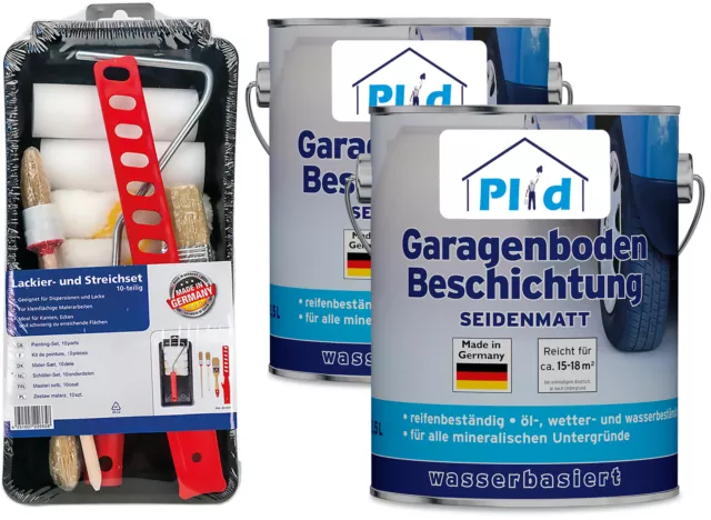 Premium Garagenbodenbeschichtung Bodenbeschichtung Bodenfarbe Set Anthrazitgrau