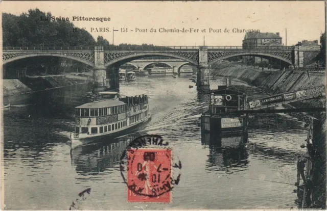 CPA PARIS 12e Pont du Chemin de Fer Pont de Charenton (998601)