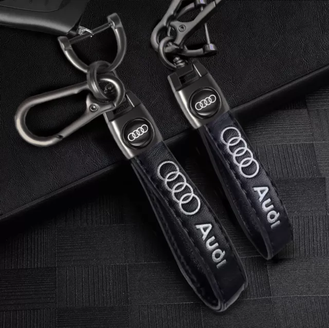 Audi Luxury Leather Keychain Keyring Audi Logo