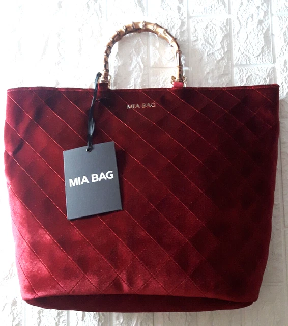 MIA BAG BORSA SEMIRIGIDA VELLUTO GRANDE -Nuova con custodia
