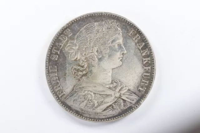 German States Frankfurt 1860 1 One Thaler Silver