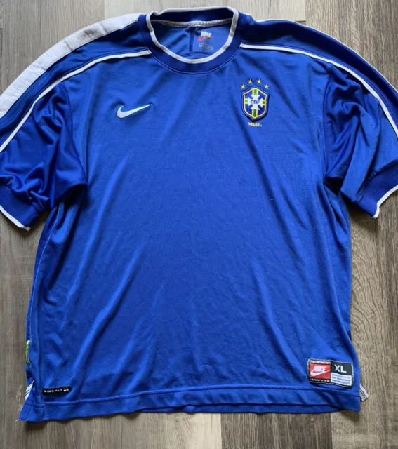 BRAZIL JERSEY 2XL Nike Athletic National Team Soccer Futbol World Cup Kit  Tee $34.98 - PicClick