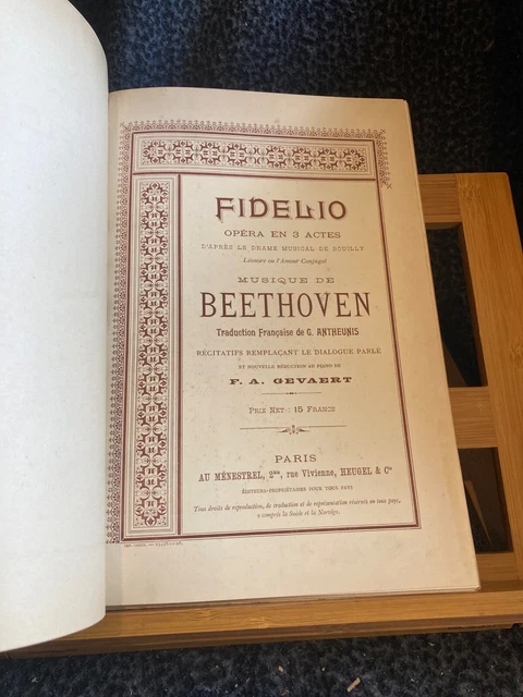 Beethoven Fidelio partition chant piano fr. / it. Gevaert Antheunis ed. Heugel