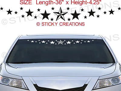 #101-01 STARDUST NAUTICAL STAR Windshield Sticker Decal